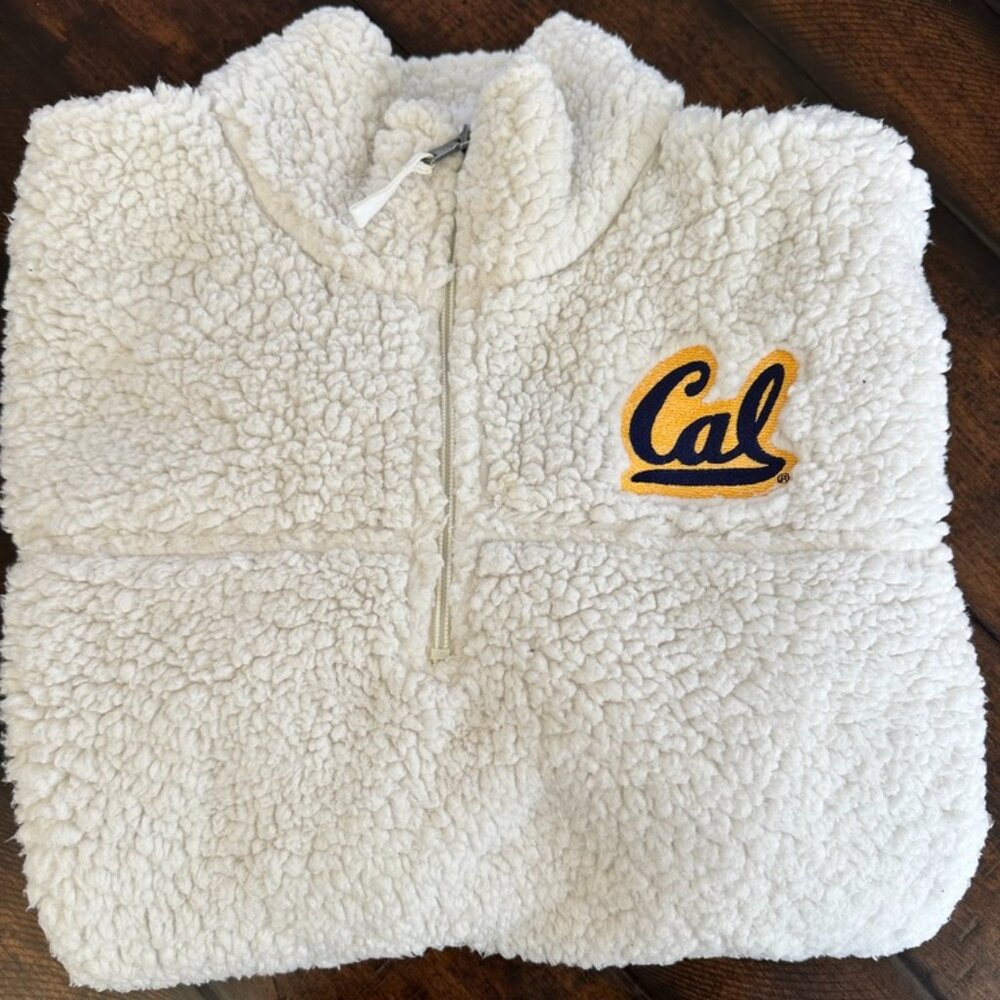 XL Off White CAL Sherpa Sweater